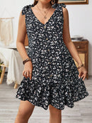 Vestido Feminino Decoração de Laço nos Ombros - Angeline. Plus Size