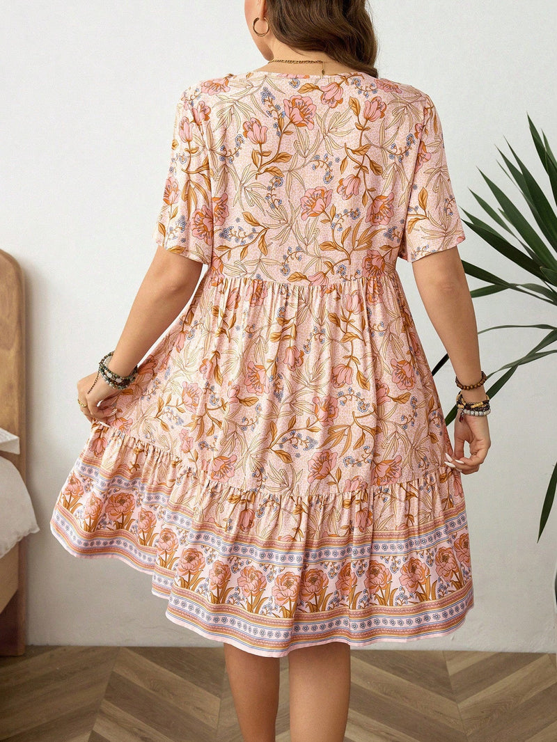 Vestido Feminino com Estampa Floral - Ina. Plus Size
