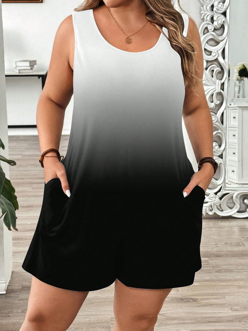 Macação Feminino com bolsos duplos - Kerliane. Plus Size