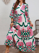 Vestido Feminino Longo de Manga Média - Mayra. Plus Size