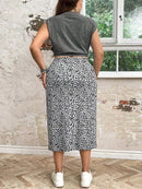 Conjunto Feminino de 2 peças de Saia e Top - Celina. Plus Size