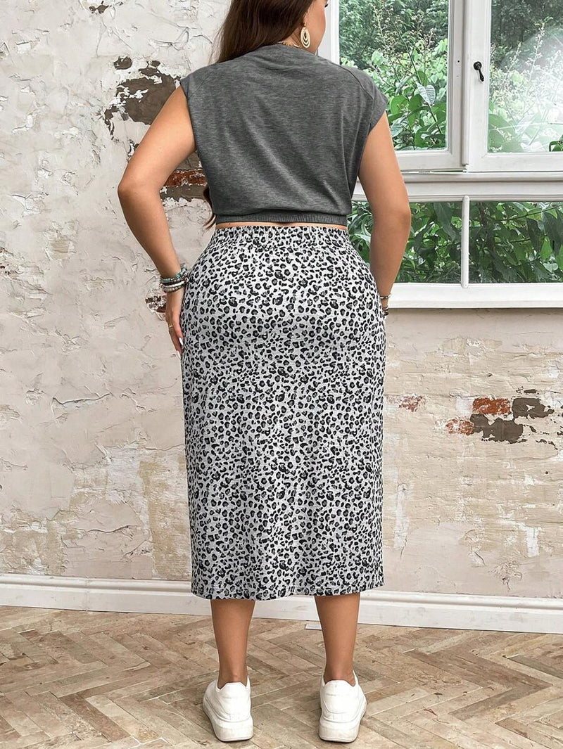 Conjunto Feminino de 2 peças de Saia e Top - Celina. Plus Size