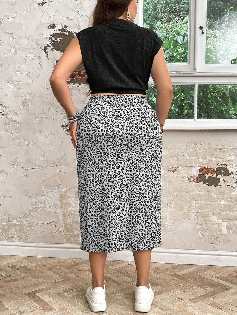 Conjunto Feminino de 2 peças de Saia e Top - Celina. Plus Size