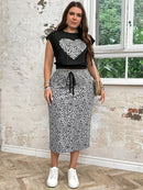 Conjunto Feminino de 2 peças de Saia e Top - Celina. Plus Size