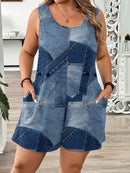 Macação Feminino com bolsos duplos - Kerliane. Plus Size