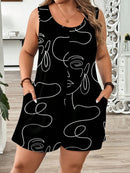 Macação Feminino com bolsos duplos - Kerliane. Plus Size