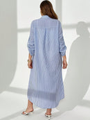 Vestido Feminino de Manga Longa - Adely. Plus Size