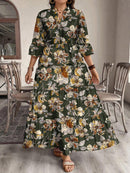 Vestido Feminino Longo de Manga Média - Mayra. Plus Size