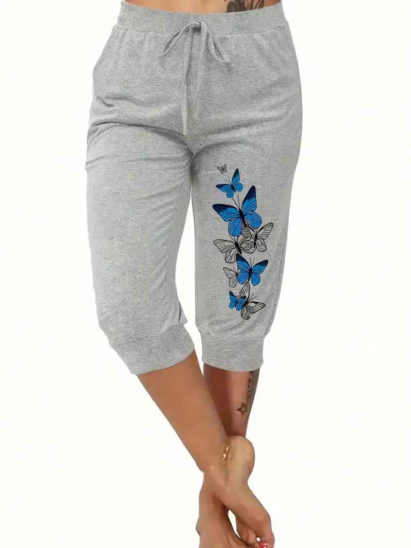 Calça Capri Feminina com Cordão na Cintura - Alessia. Plus Size