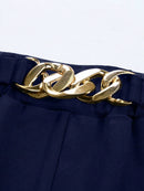 Calça Feminina Pantalona com Detalhes Na cintura - Julia. Plus Size