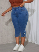 Calça Jeans Feminina Skinny, Elástica, com Fenda Lateral - Evelin