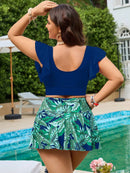 Tankini Feminino Top com Babados no ombro e Saia Curta - Leide. Plus Size