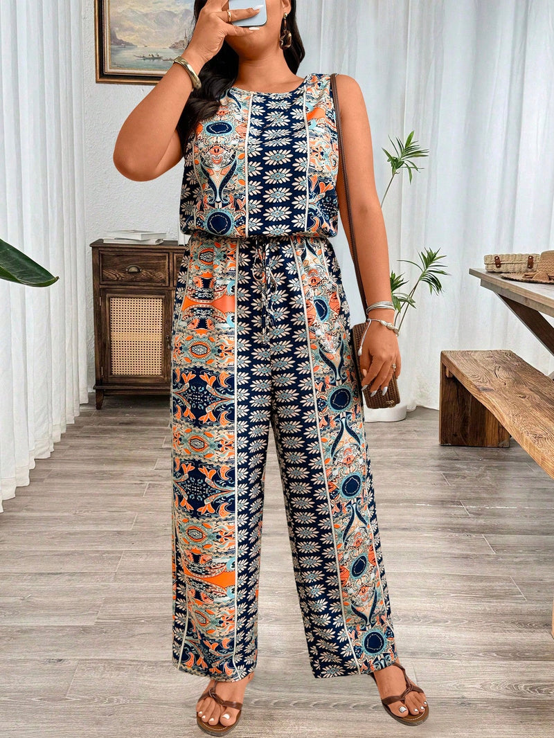 Macaquinho Feminino Sem Mangas e Cintura Elástica - Bella. Plus Size