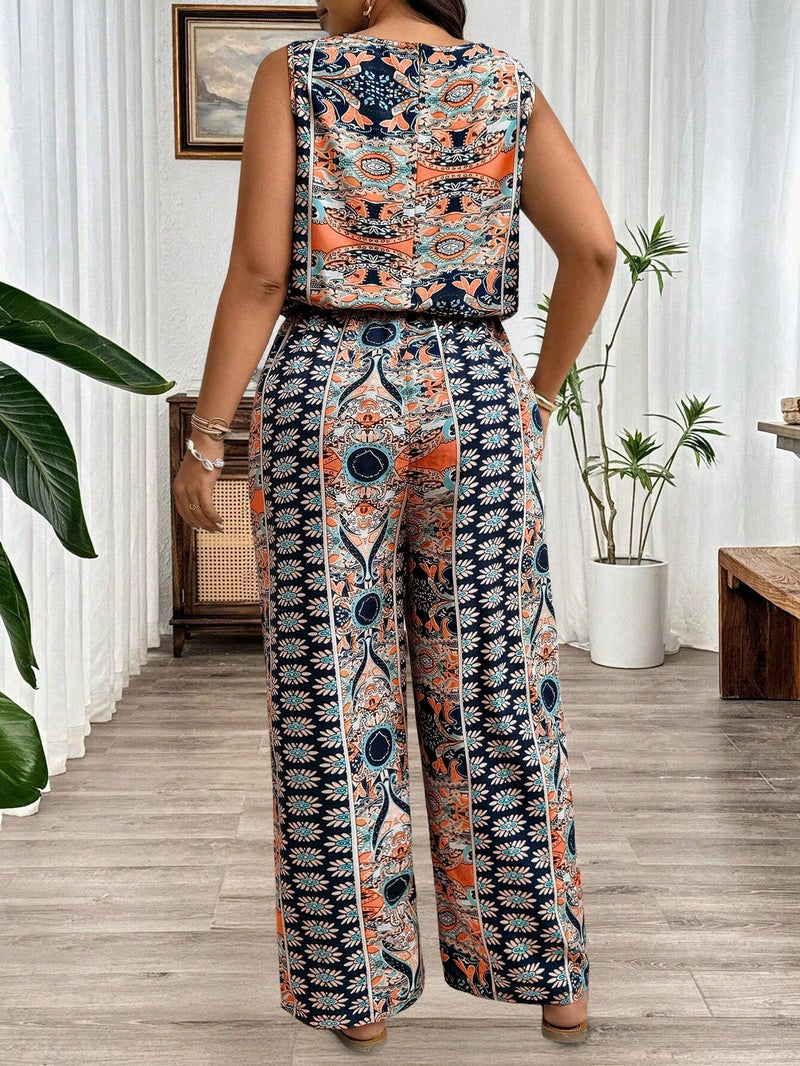 Macaquinho Feminino Sem Mangas e Cintura Elástica - Bella. Plus Size