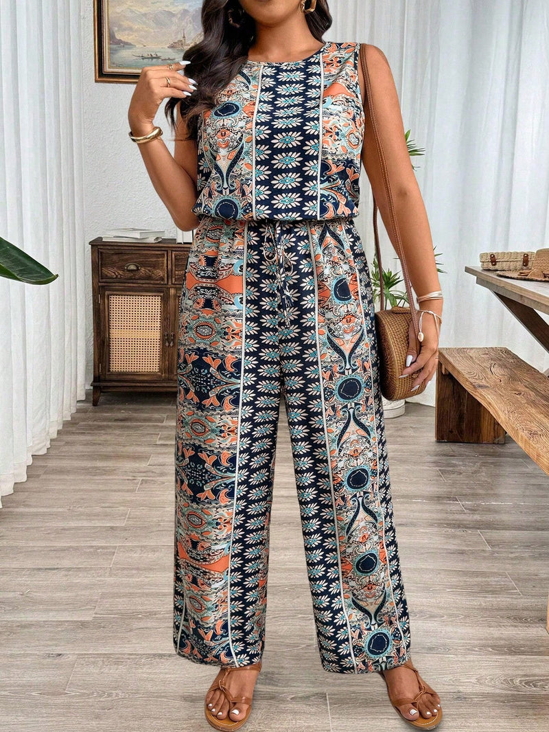 Macaquinho Feminino Sem Mangas e Cintura Elástica - Bella. Plus Size