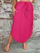 Saia Feminino com bainha curvada - Arienne. Plus size