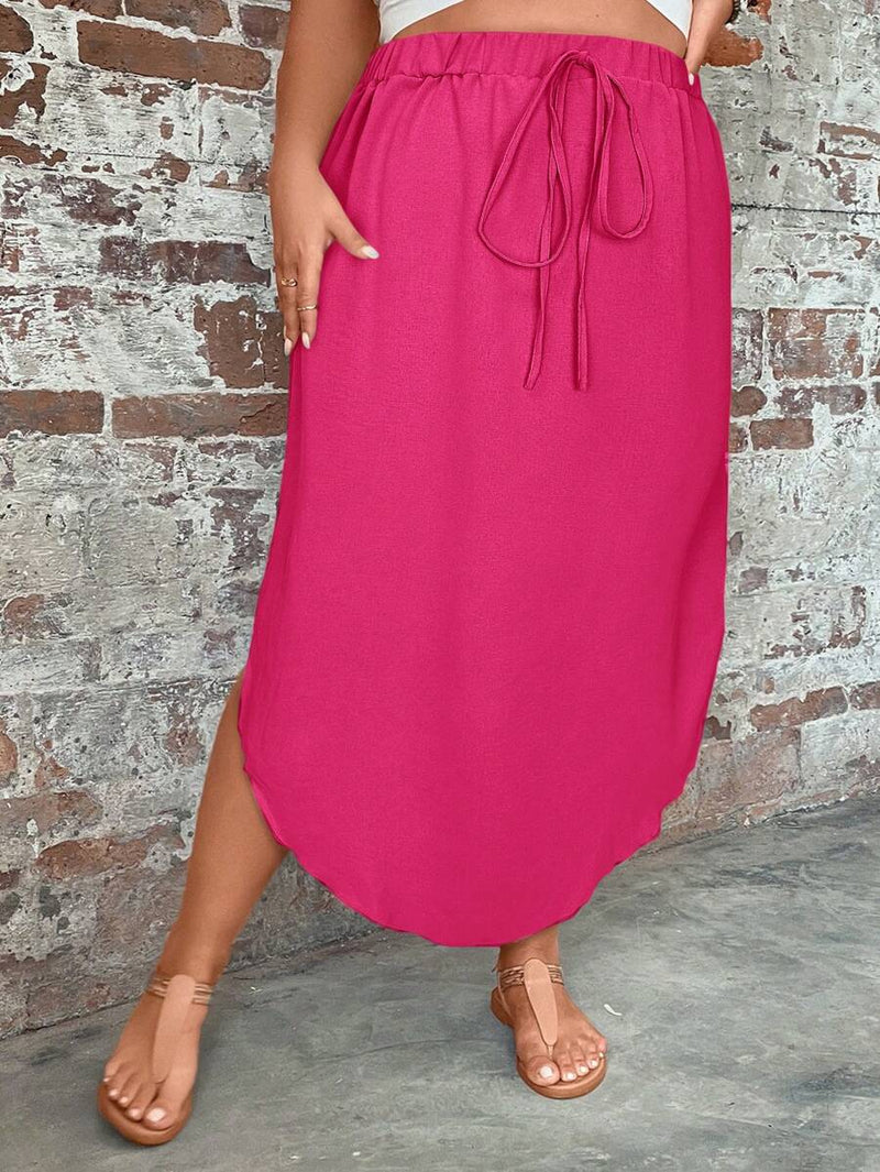 Saia Feminino com bainha curvada - Arienne. Plus size