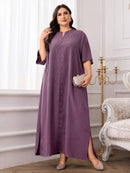 Túnica feminina com Botões Frontal - Nadeska. Plus Size