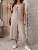 Macacão Feminino sem mangas e Botão Frontal - Luana. Plus Size