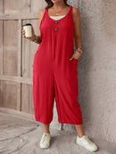 Macacão Feminino sem mangas e Botão Frontal - Luana. Plus Size