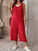 Macacão Feminino sem mangas e Botão Frontal - Luana. Plus Size