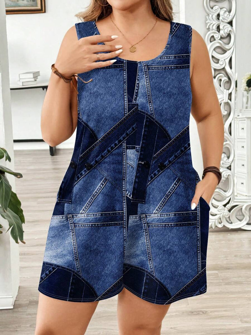 Macacão Feminino com Bolso - Felippa. Plus Size