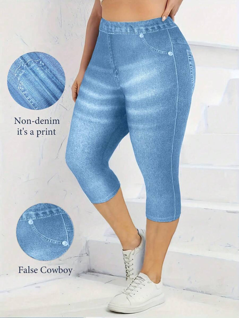 Calça Jeans Feminina Capri Skinny - Viviane. Plus Size