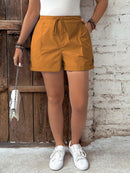 Short Feminino de Cintura com Cordão e Bolsos - Anastasia. Plus Size