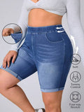 Shorts Jeans Feminino Casual - Divina. Plus Size