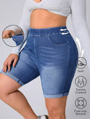 Shorts Jeans Feminino Casual - Divina. Plus Size