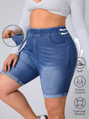 Shorts Jeans Feminino Casual - Divina. Plus Size