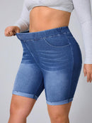 Shorts Jeans Feminino Casual - Divina. Plus Size