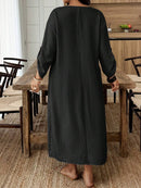 Túnica Casual Feminina com Decote Entalhado - Amira. Plus Size