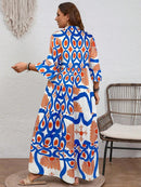 Vestido Feminino Longo de Manga Média - Mayra. Plus Size