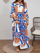 Vestido Feminino Longo de Manga Média - Mayra. Plus Size