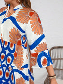 Vestido Feminino Longo de Manga Média - Mayra. Plus Size