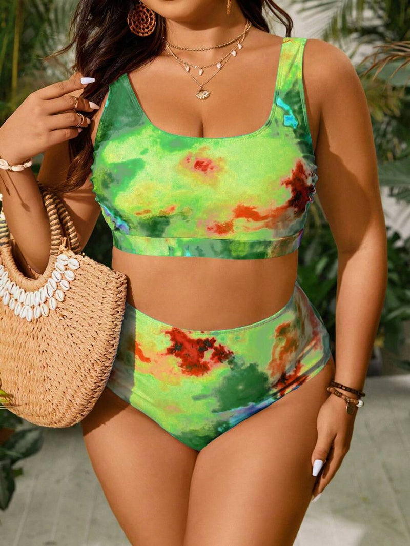 Biquini Feminino com Estampa Aleatória - Evelyn. Plus Size