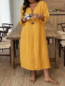 Túnica Casual Feminina com Decote Entalhado - Amira. Plus Size