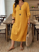 Túnica Casual Feminina com Decote Entalhado - Amira. Plus Size