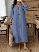 Túnica Casual Feminina com Decote Entalhado - Amira. Plus Size