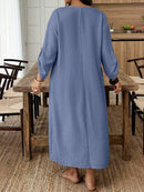 Túnica Casual Feminina com Decote Entalhado - Amira. Plus Size