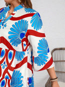 Vestido Feminino Longo de Manga Média - Mayra. Plus Size