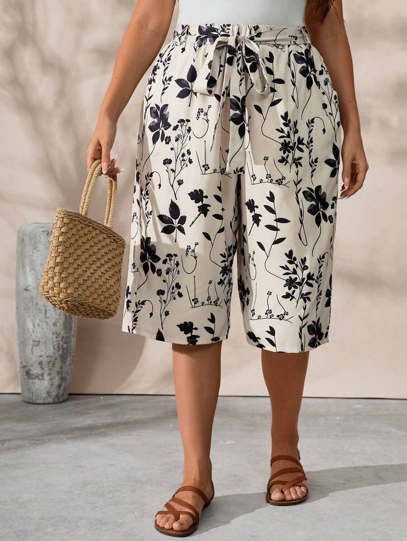 Calça Capri Feminina de Perna Larga - Layne. Plus Size