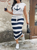 Conjunto Feminino de 2 peças de Saia e Top - Celina. Plus Size