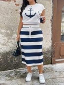 Conjunto Feminino de 2 peças de Saia e Top - Celina. Plus Size