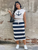 Conjunto Feminino de 2 peças de Saia e Top - Celina. Plus Size