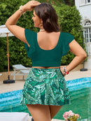 Tankini Feminino Top com Babados no ombro e Saia Curta - Leide. Plus Size