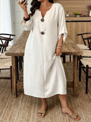 Túnica Casual Feminina com Decote Entalhado - Amira. Plus Size