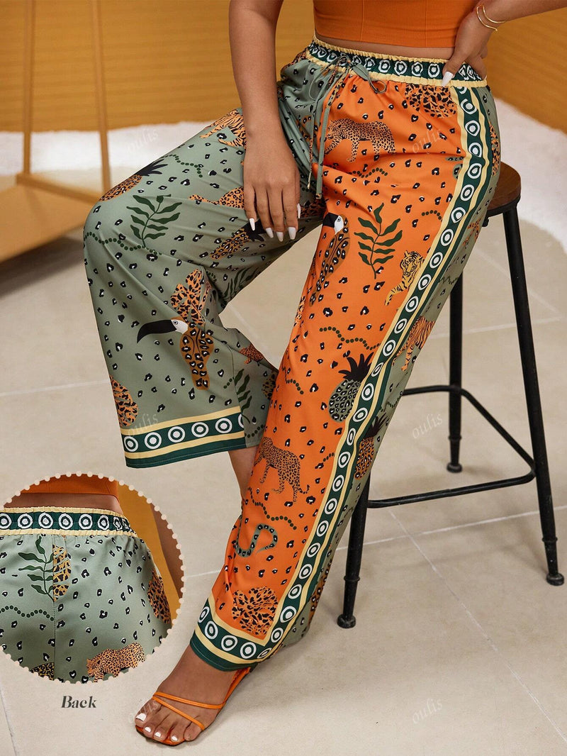 Calça Feminina de Perna Larga - Luana. Plus Size