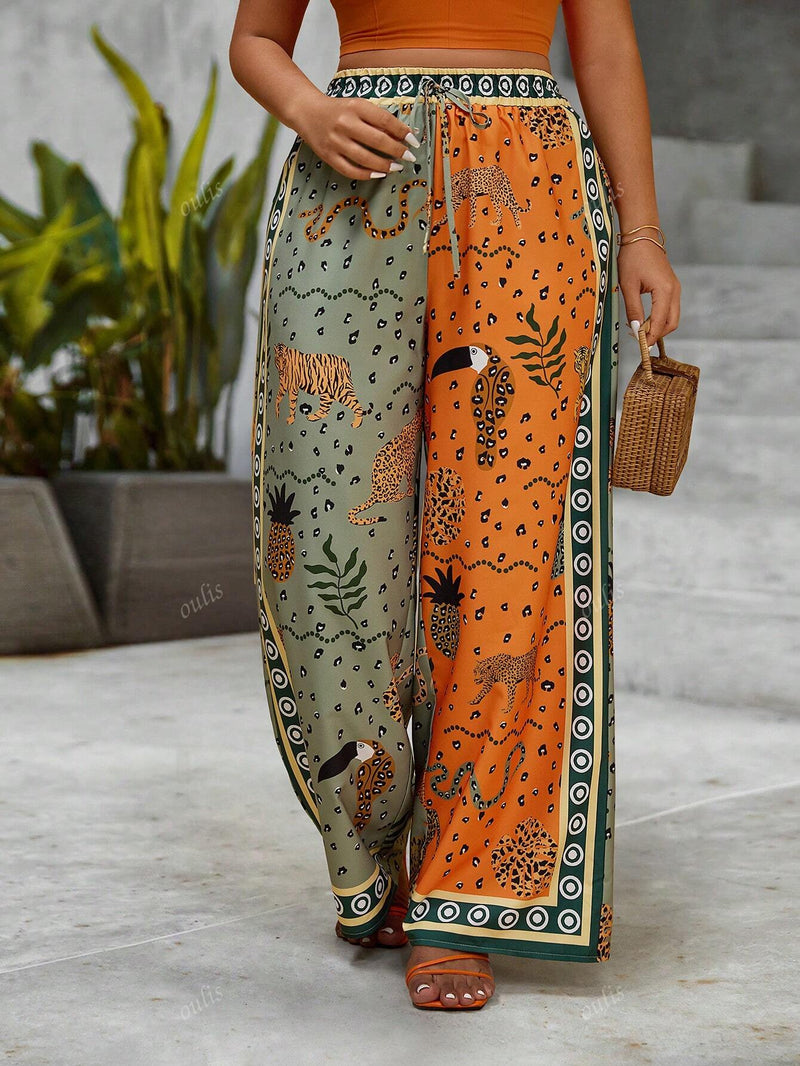 Calça Feminina de Perna Larga - Luana. Plus Size